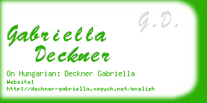 gabriella deckner business card